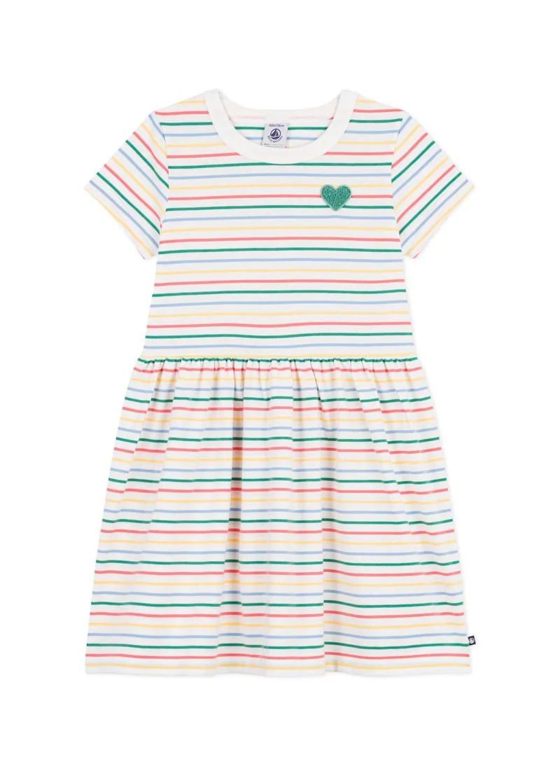 بيتي باتو Children's short-sleeved stripy dress in cotton,